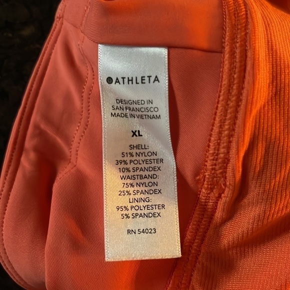 NWT Athleta Run With It Textured 4” Shorts In Space Dye Orange Haze - Picture 8 of 8